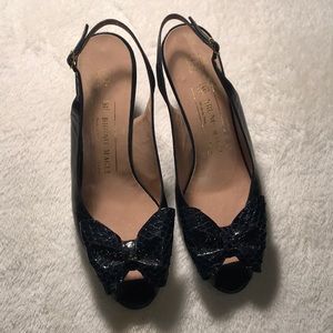 BRUNO MAGLI BLACK LEATHER SHOES.